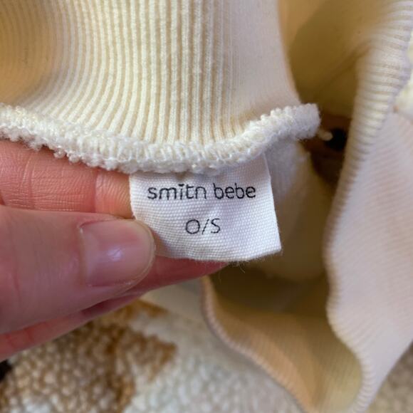 Smitn Bebe Teddy Bear Pullover Sweatshirt | Cream Tan Brown | One Size - Picture 9 of 11